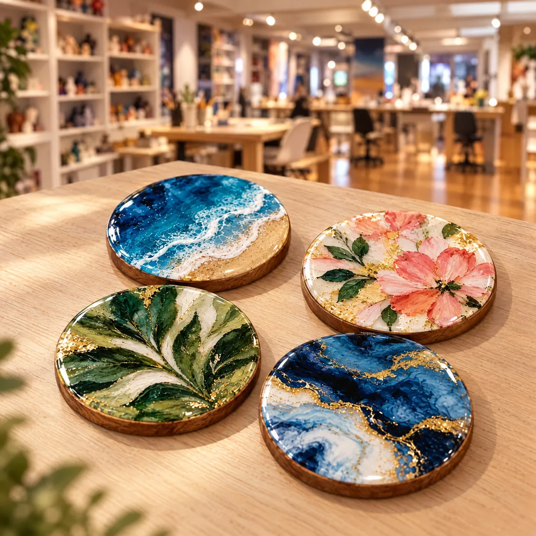 Resin Coasters — workshop photograph 1