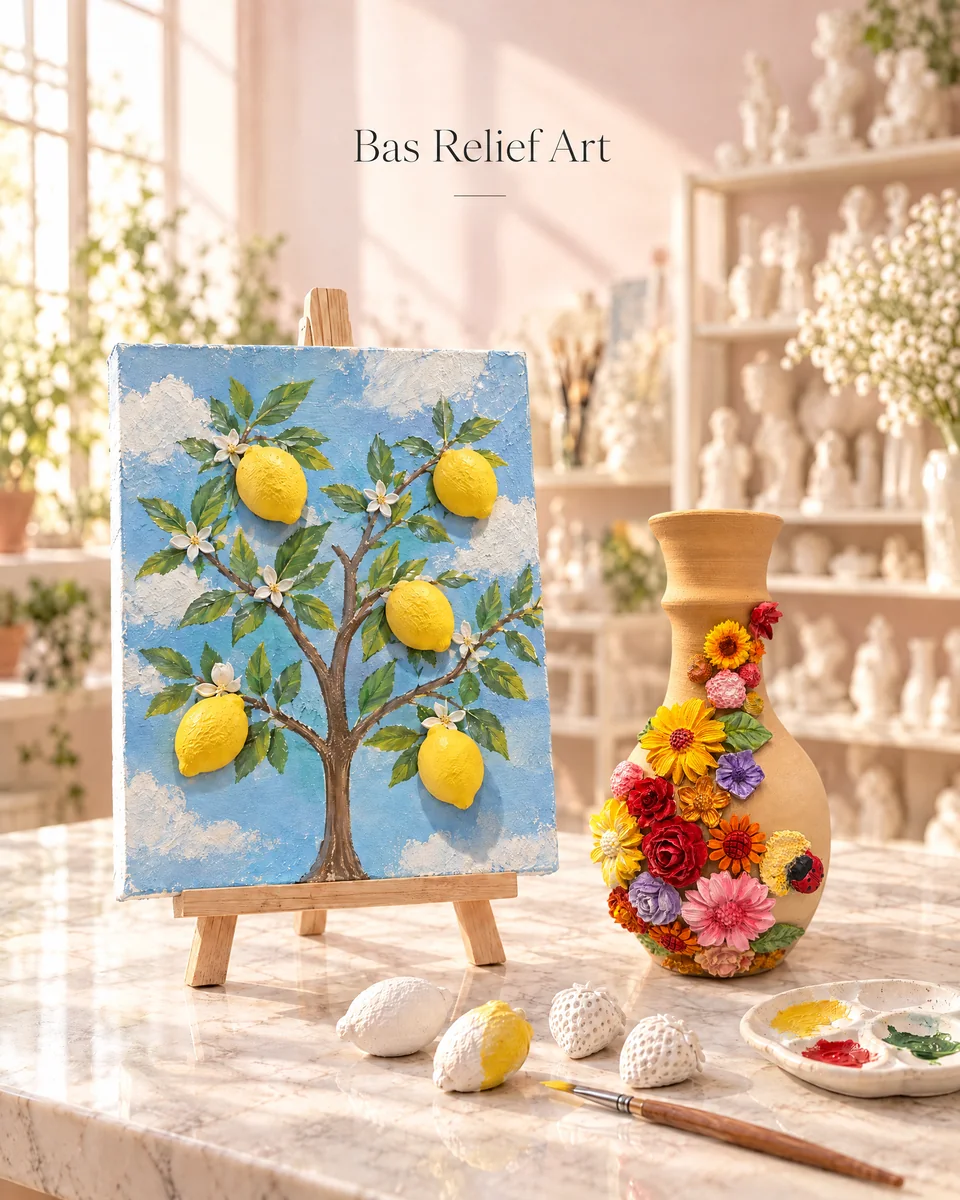 Bas Relief Art workshop artwork supplied by Picasso Artists