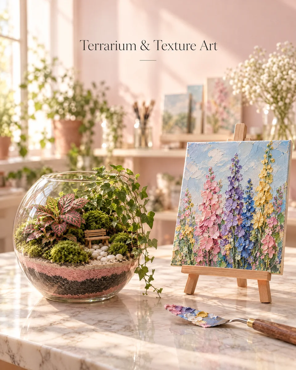 Texture & Terrarium workshop artwork supplied by Picasso Artists