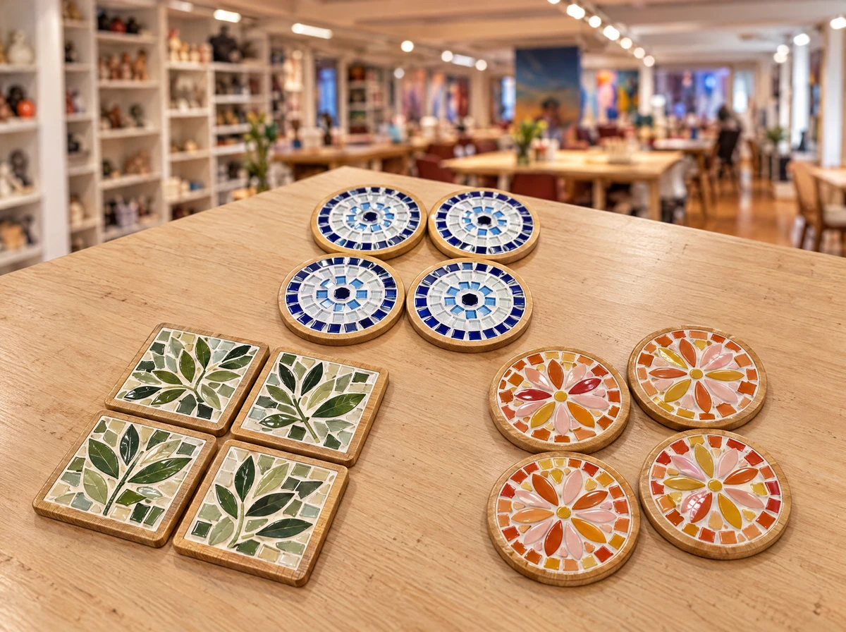 Mosaic Coasters — workshop card photograph 1