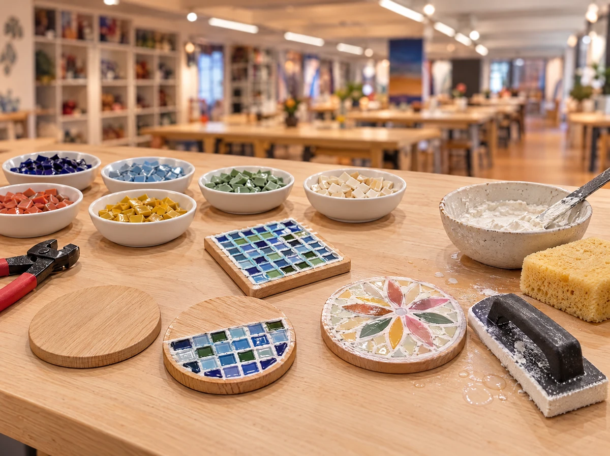 Mosaic Coasters — workshop card photograph 2