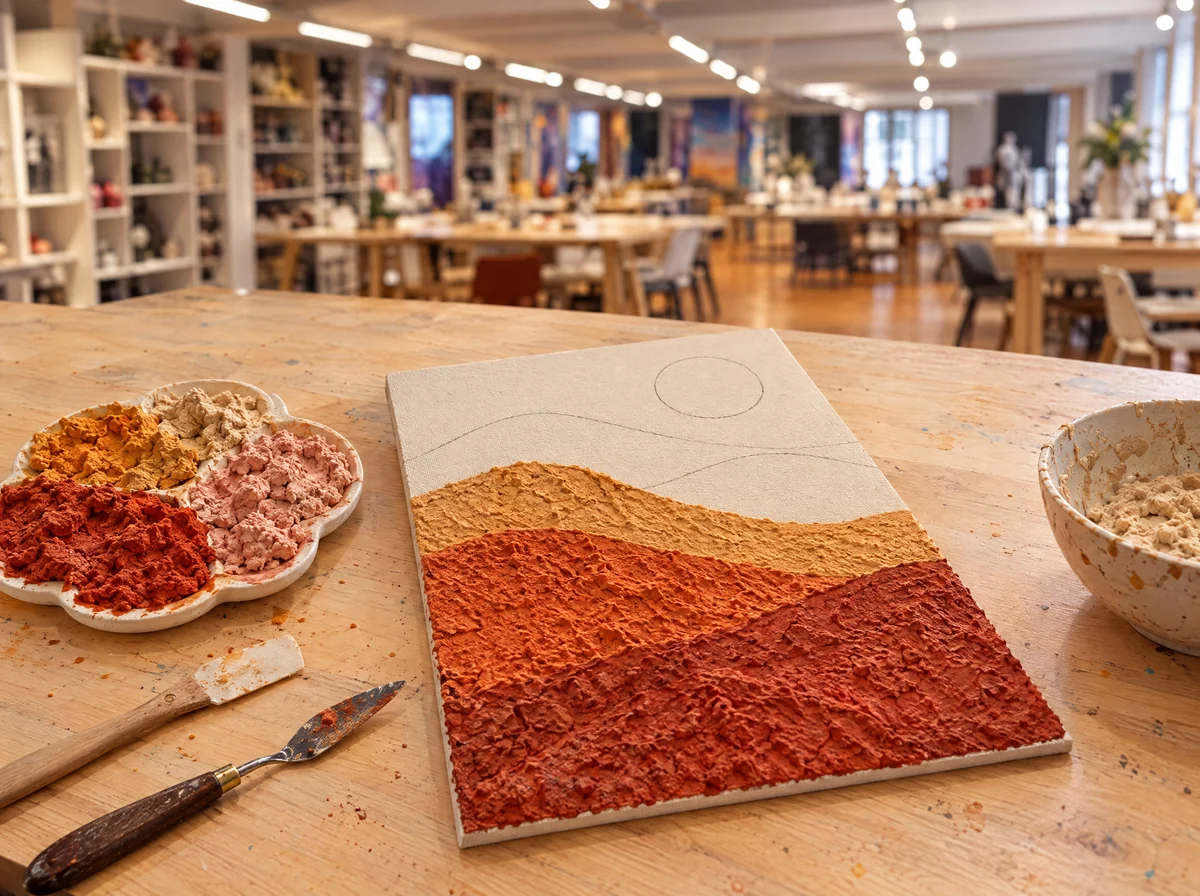 Paper Mâché on Canvas — workshop card photograph 2