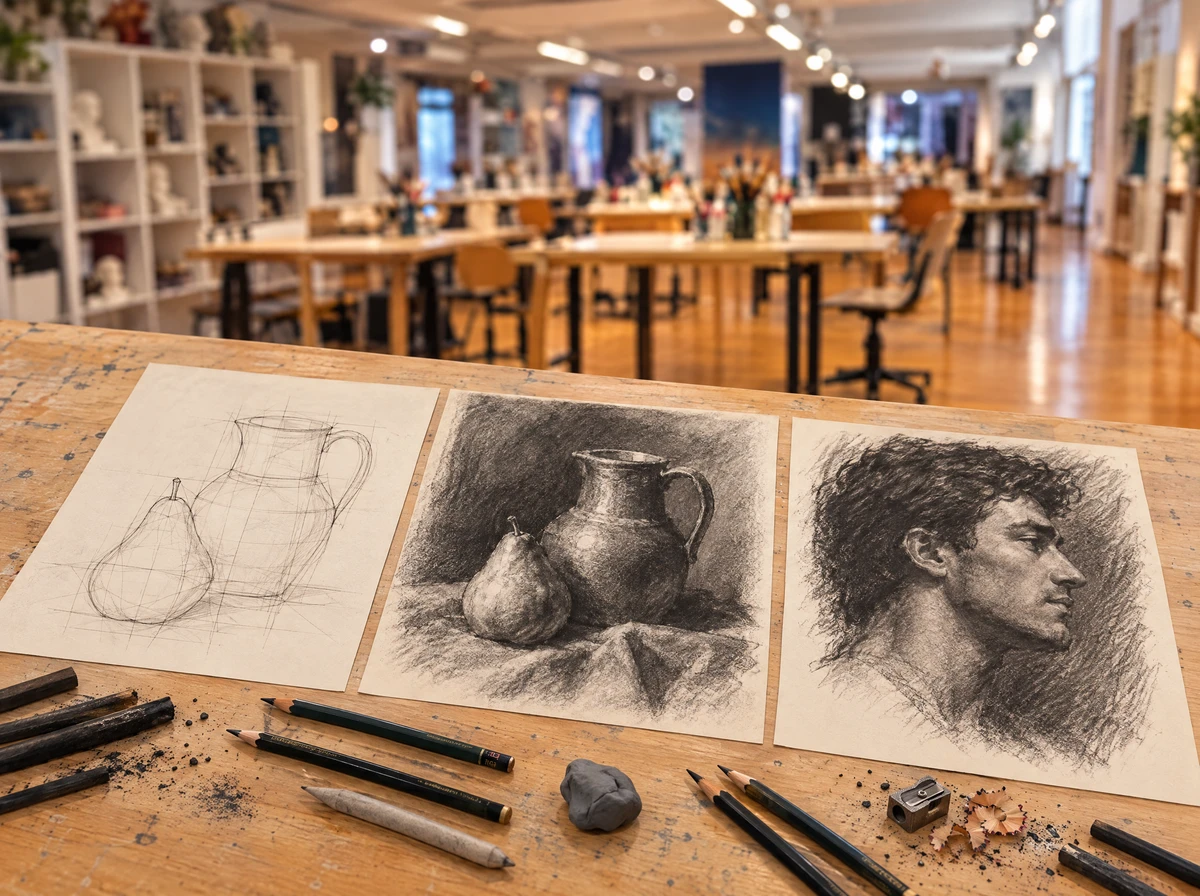 Still Life Sketching — workshop card photograph 2
