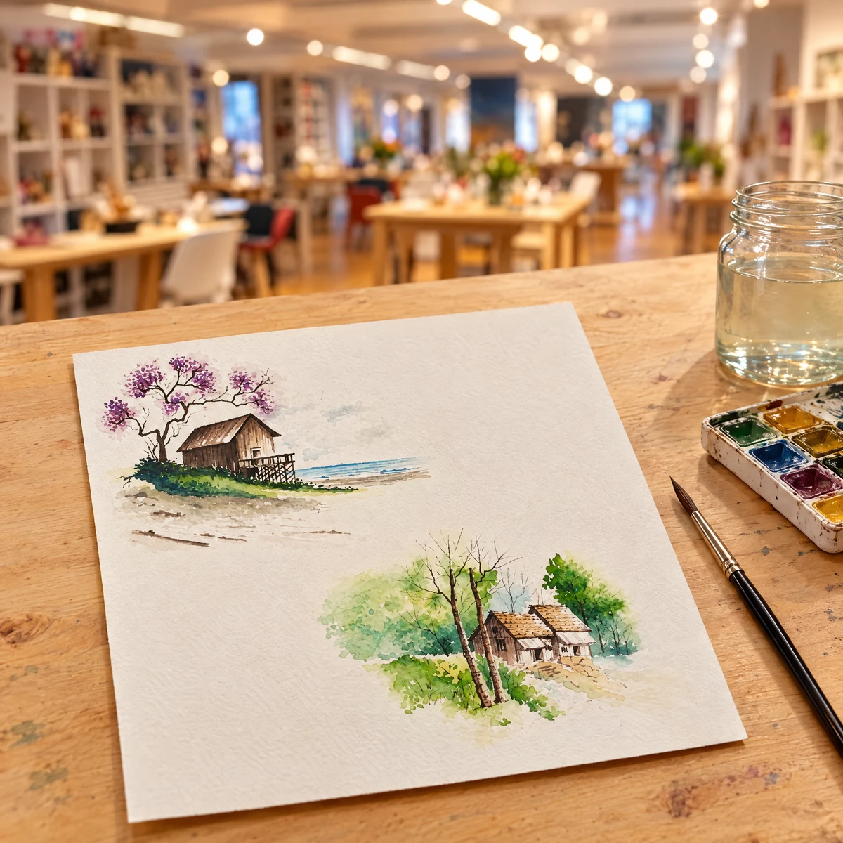 Watercolor — workshop card photograph 1